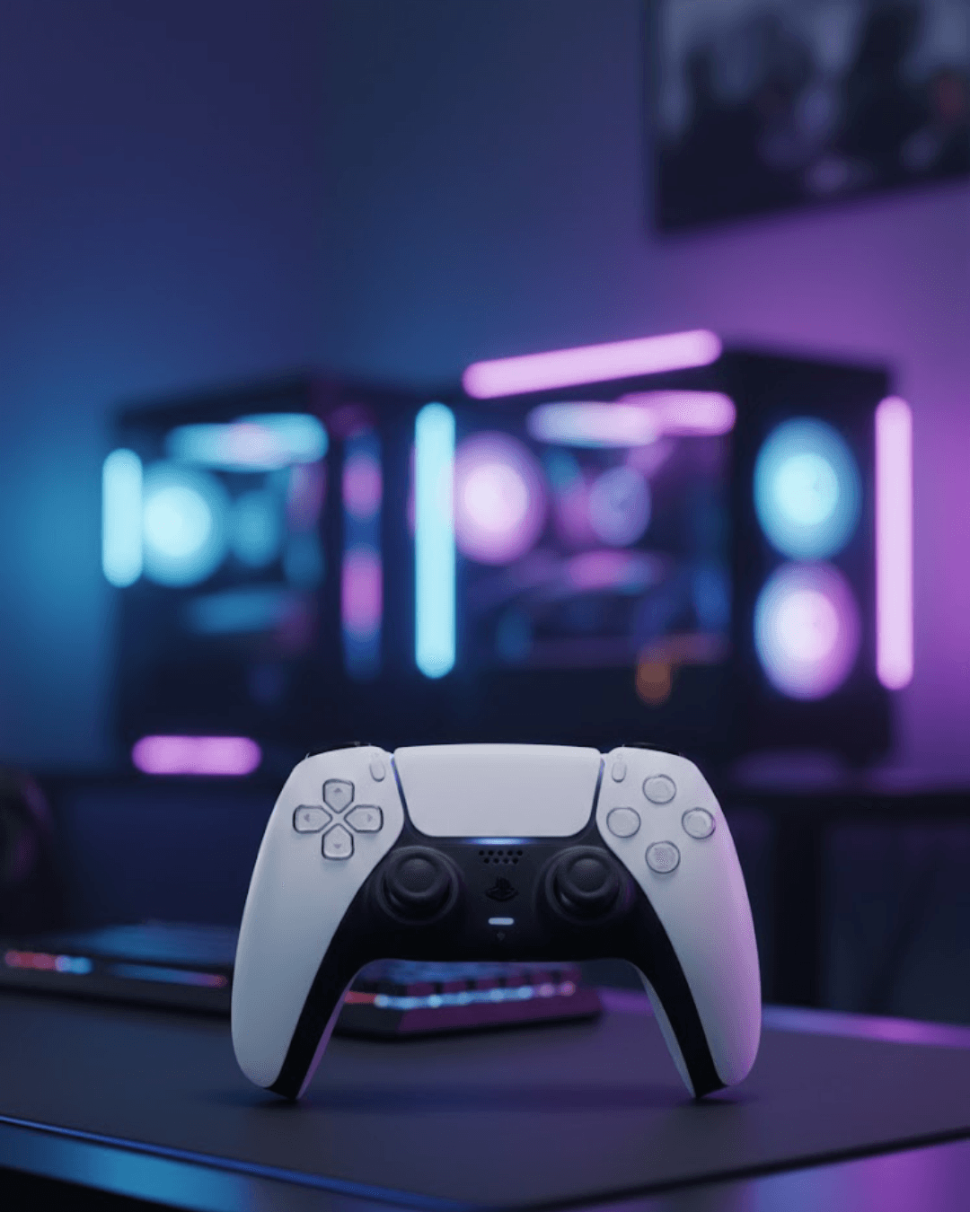 PS5 Uyumlu Kablosuz Oyun Kolu Ergonomik Titreşimli Şarj Edilebilir Kumanda