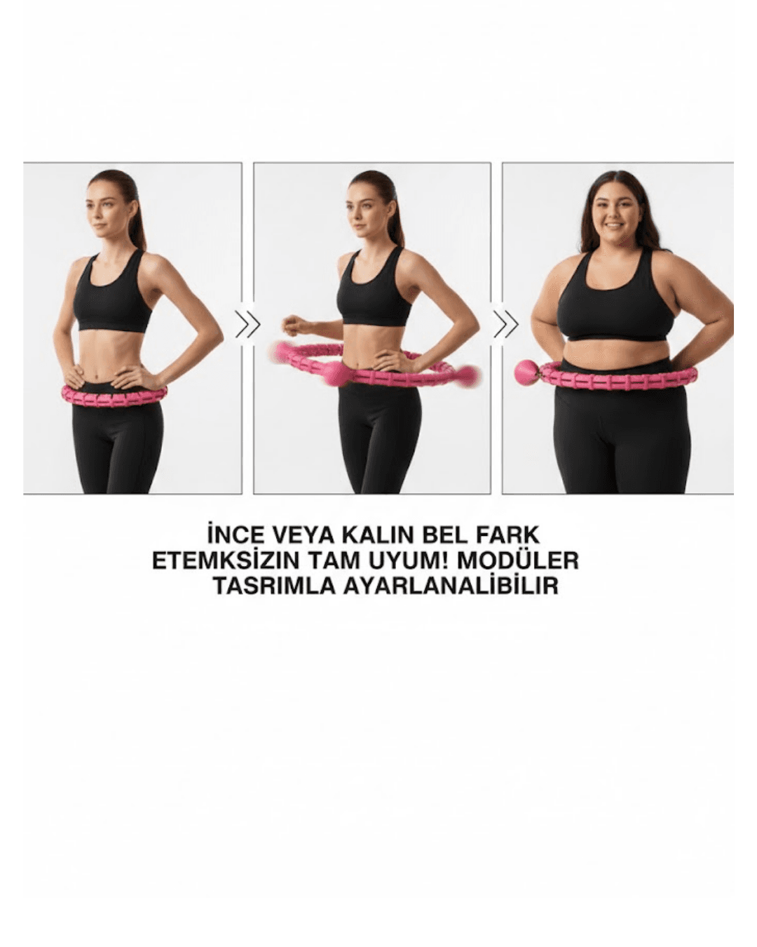 YP26 Spor Aleti Akıllı Hula Hoop Çemberi 24 Parça Ayarlanabilir Düşmeyen Tasarım 3