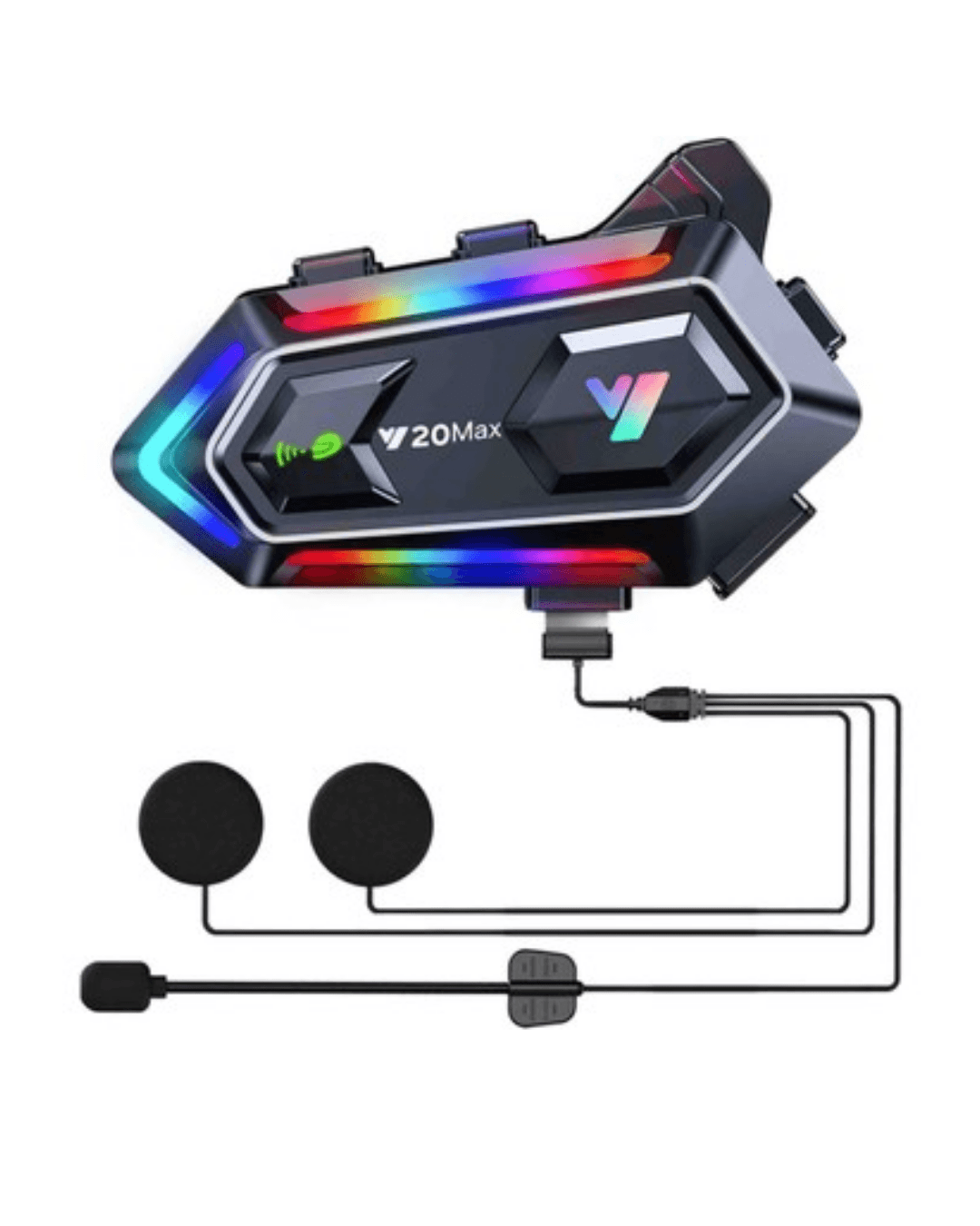 Y20 İntercom 1000mAh Kablosuz Kask Bluetooth İnterkom BT5.3 IPX6 Su Geçirmez 3