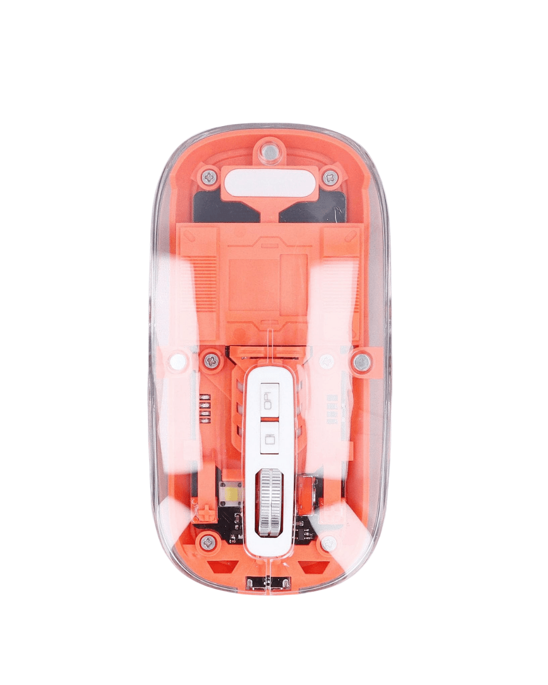 M223 Kablosuz Bluetooth Mouse Turuncu Şeffaf Sessiz Tıklama Ergonomik Tasarım 3