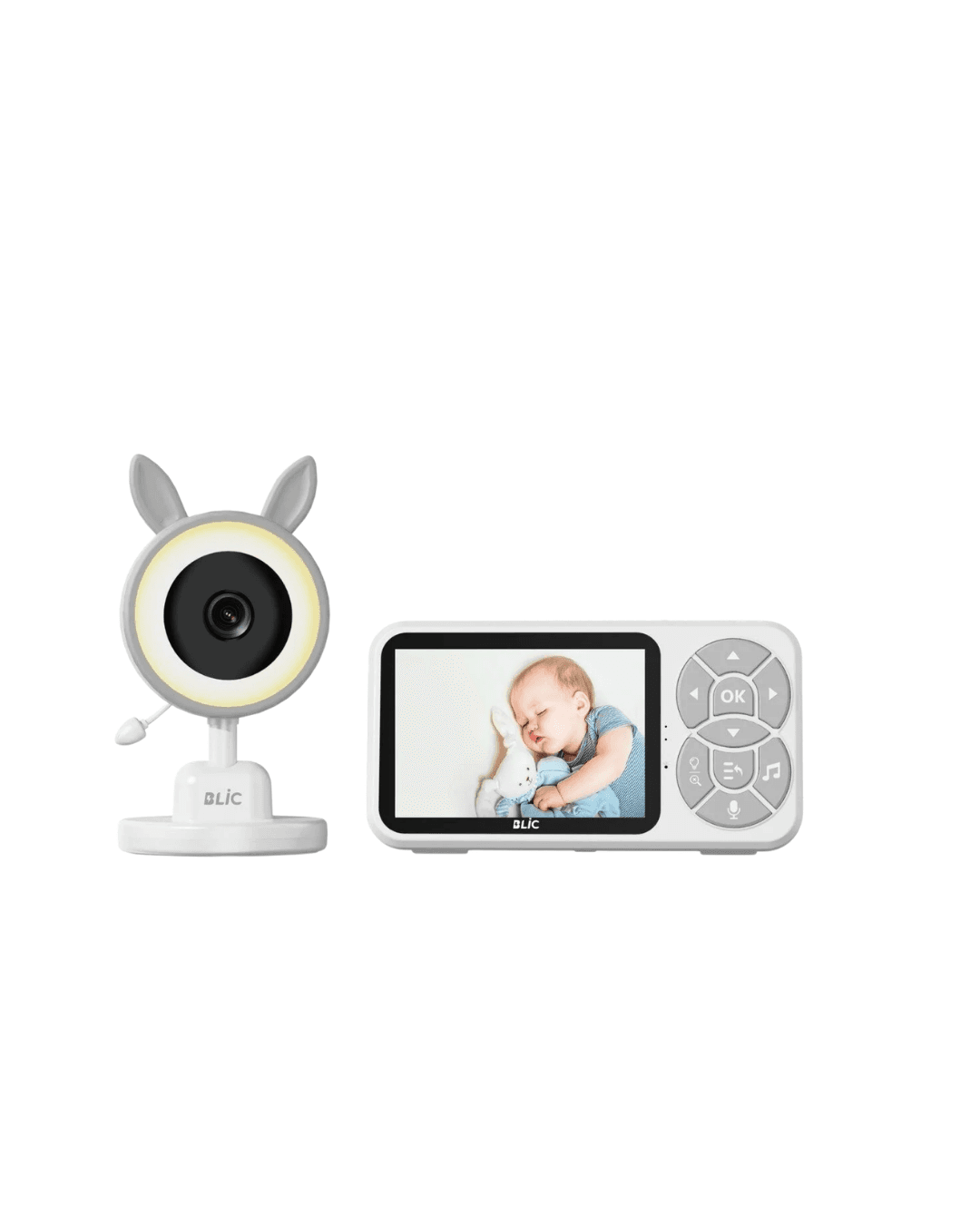 Karşılıklı Sesli Bebek Kamerası 4x Zoom Sıcaklık Sensörlü LCD Ekran 3