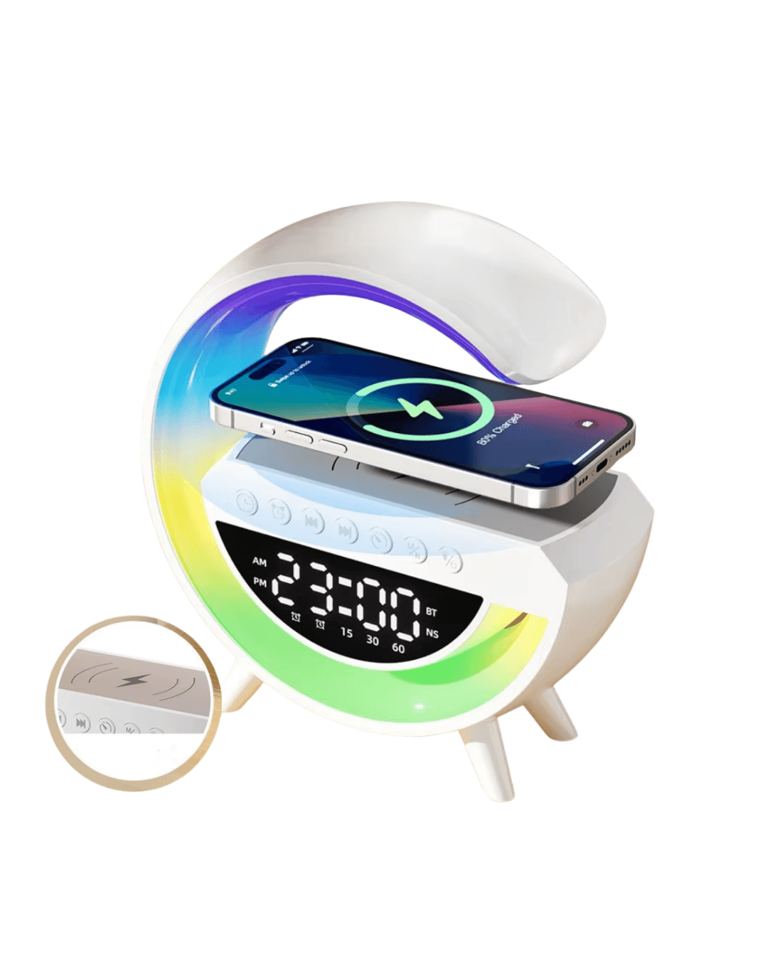 BT3401 Google Digital Kablosuz RGB Hoparlör USB FM TF Kart AUX 4