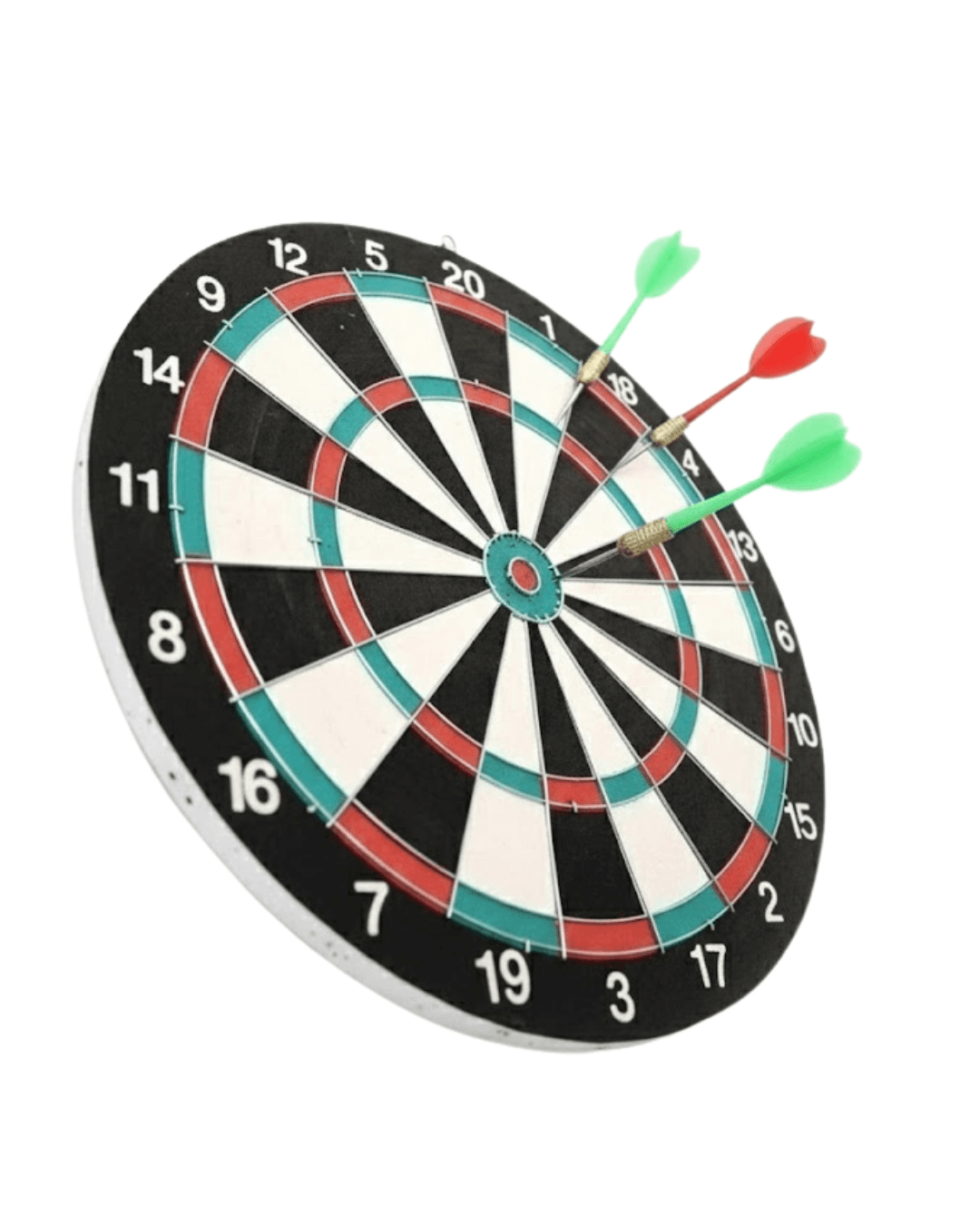17 İnç Dart Tahtası Seti 4 Metal Ok ile Ev İçin Ahşap Dart Oyunu 4