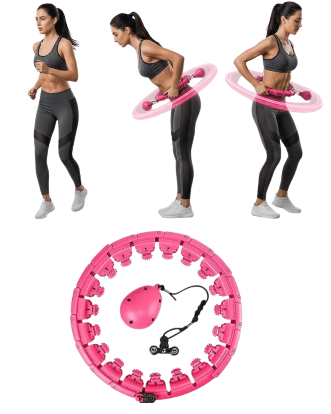 YP26 Spor Aleti Akıllı Hula Hoop Çemberi 24 Parça Ayarlanabilir Düşmeyen Tasarım 5
