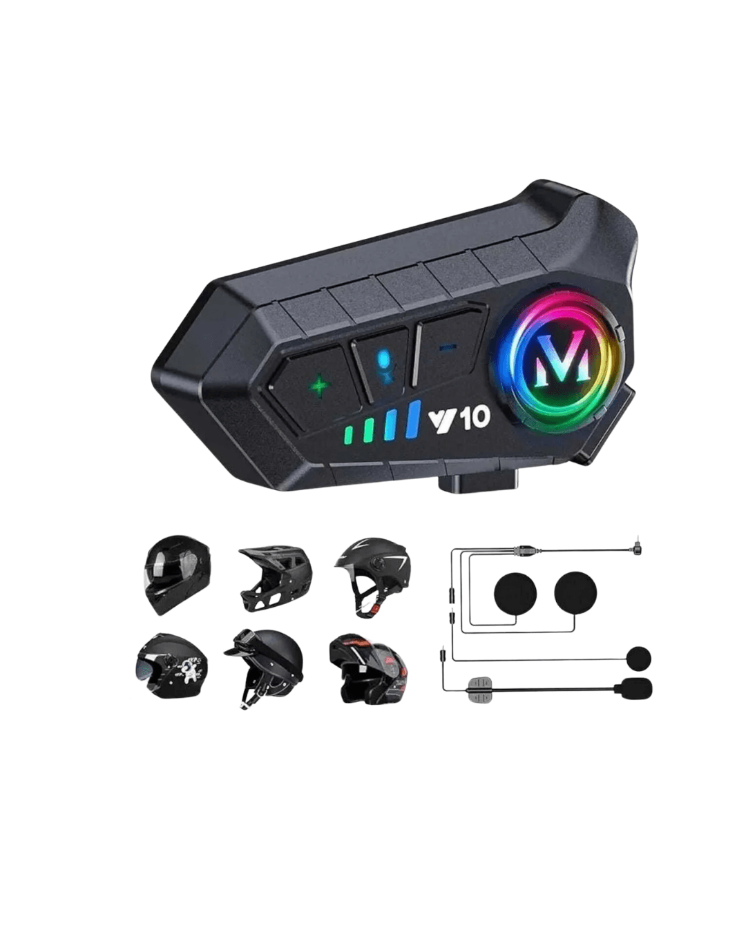 Bluetooth 5.3 Kask İçi Intercom Kulaklık 1000 m Mesafe 1000 mAh IPX6 5