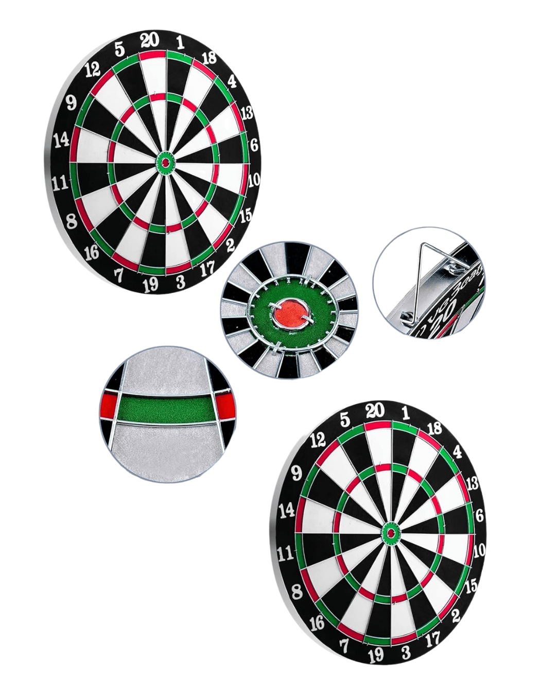 12 İnç Dart Tahtası Seti - Ahşap Gövde, Metal İğne Uçlu Dart Okları 5