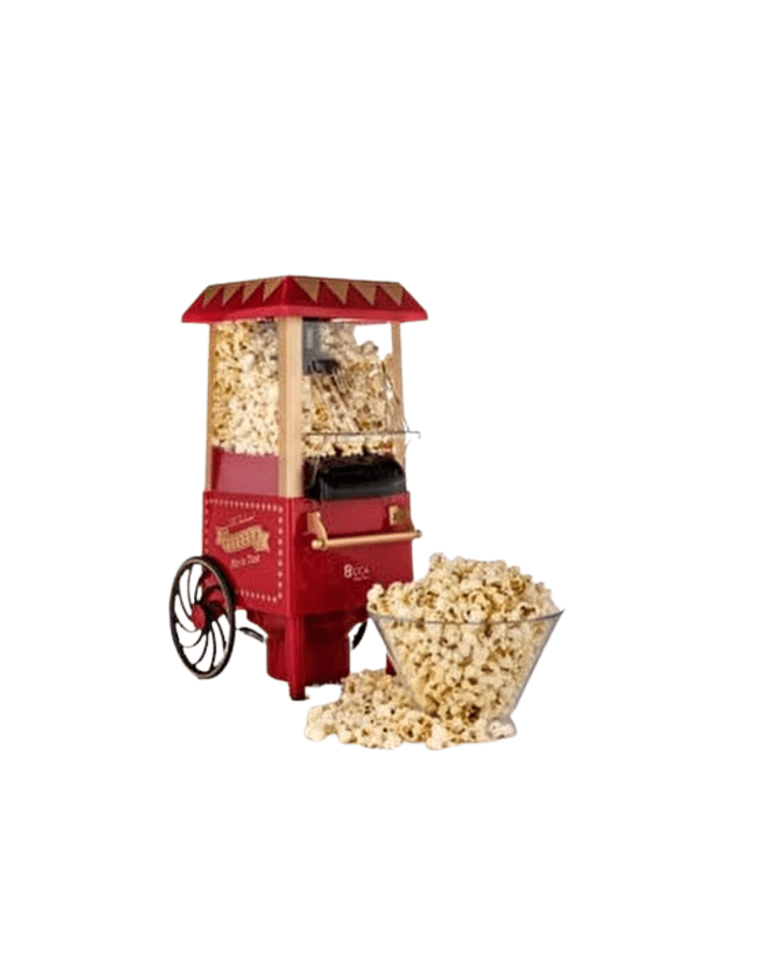 PG618 Kırmızı Yağsız Mısır Patlatma Makinesi - Nostaljik Sıcak Hava Popcorn Makinesi 5