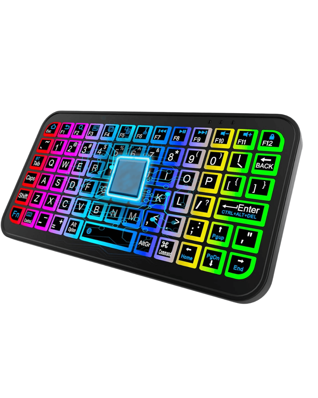 M7 Bluetooth RGB Mini Klavye Kablosuz Şarjlı Bilgisayar Tablet Telefon TV 5