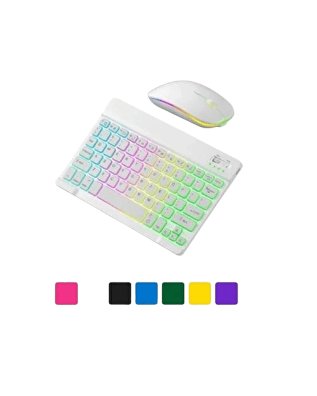 Bluetooth Klavye Mouse Seti Aydınlatmalı Türkçe Q Ergonomik Tasarım 5