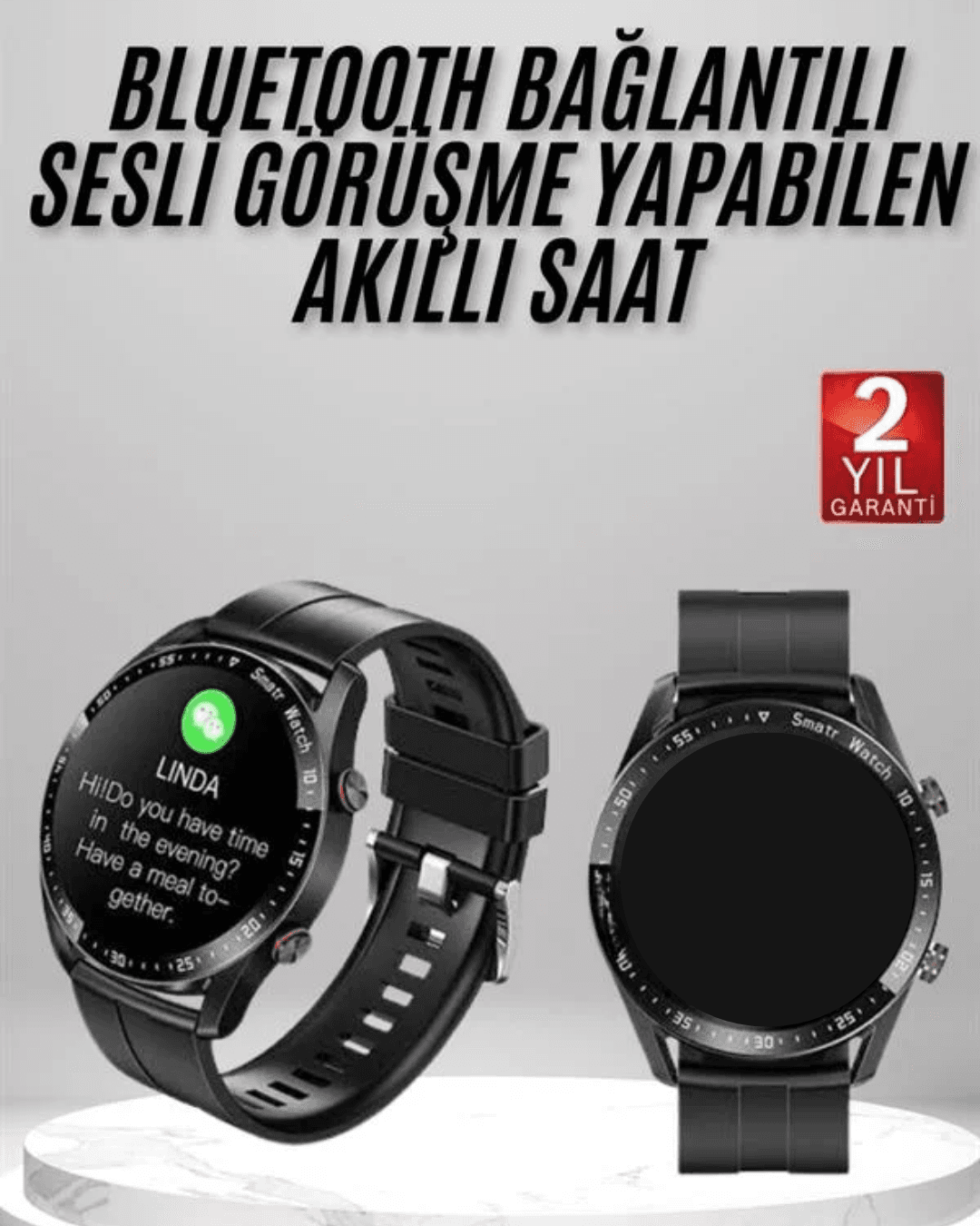 Yeni Model Akıllı Saat GPS Uyumlu Uyku ve Sağlık Takibi Sesli Görüşme 5ATM 6