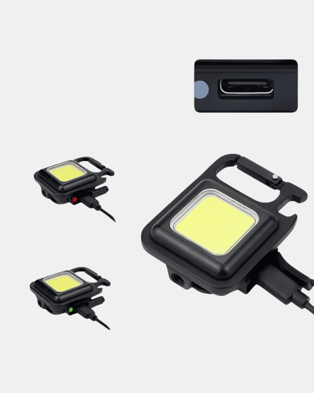 USB Type-C Şarjlı Mini LED Fener Manyetik Katlanabilir 1000 Lümen 6