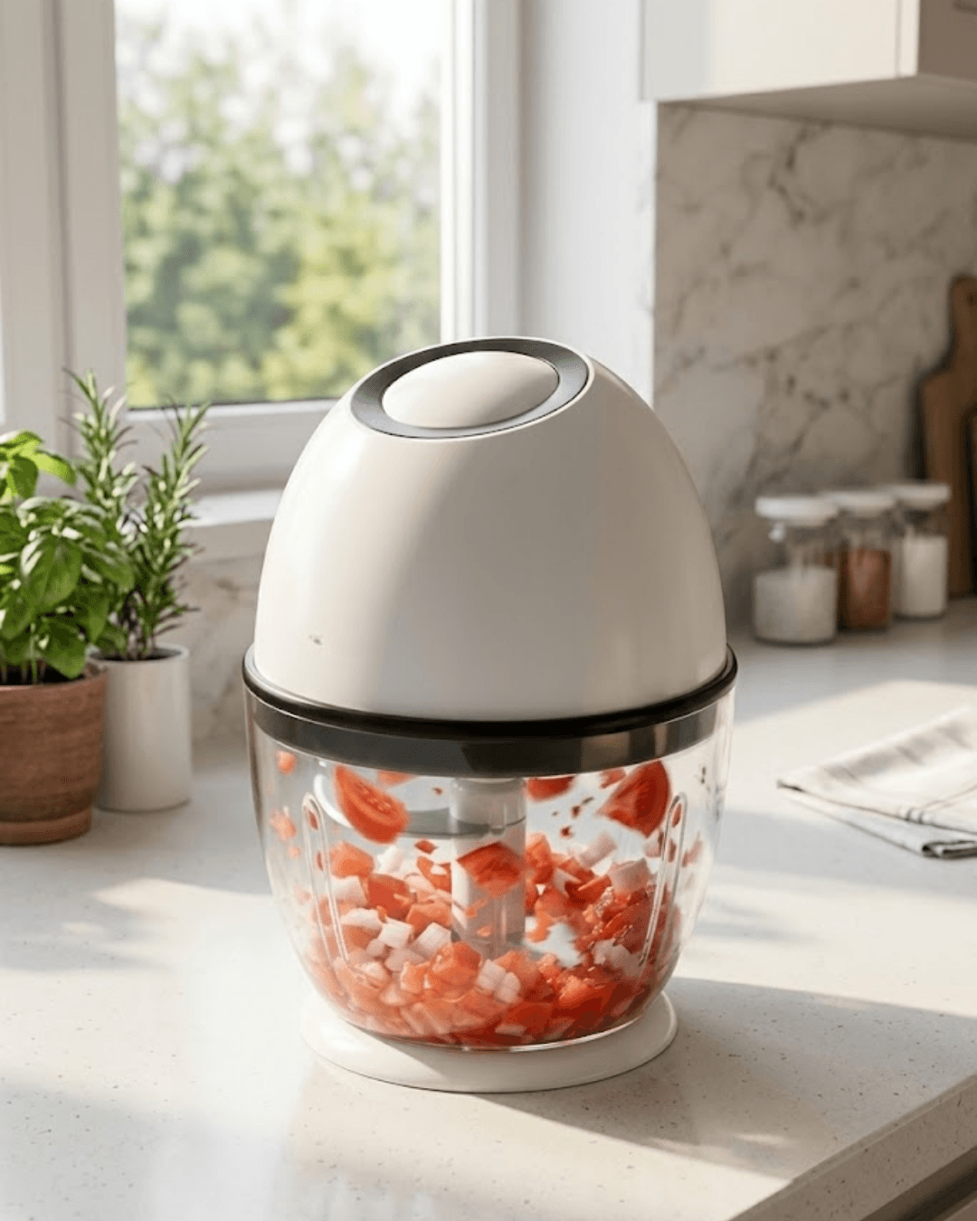 Şarjlı Mini Doğrayıcı 450 ML Kablosuz Sebze Doğrayıcı Pratik Mutfak Aleti