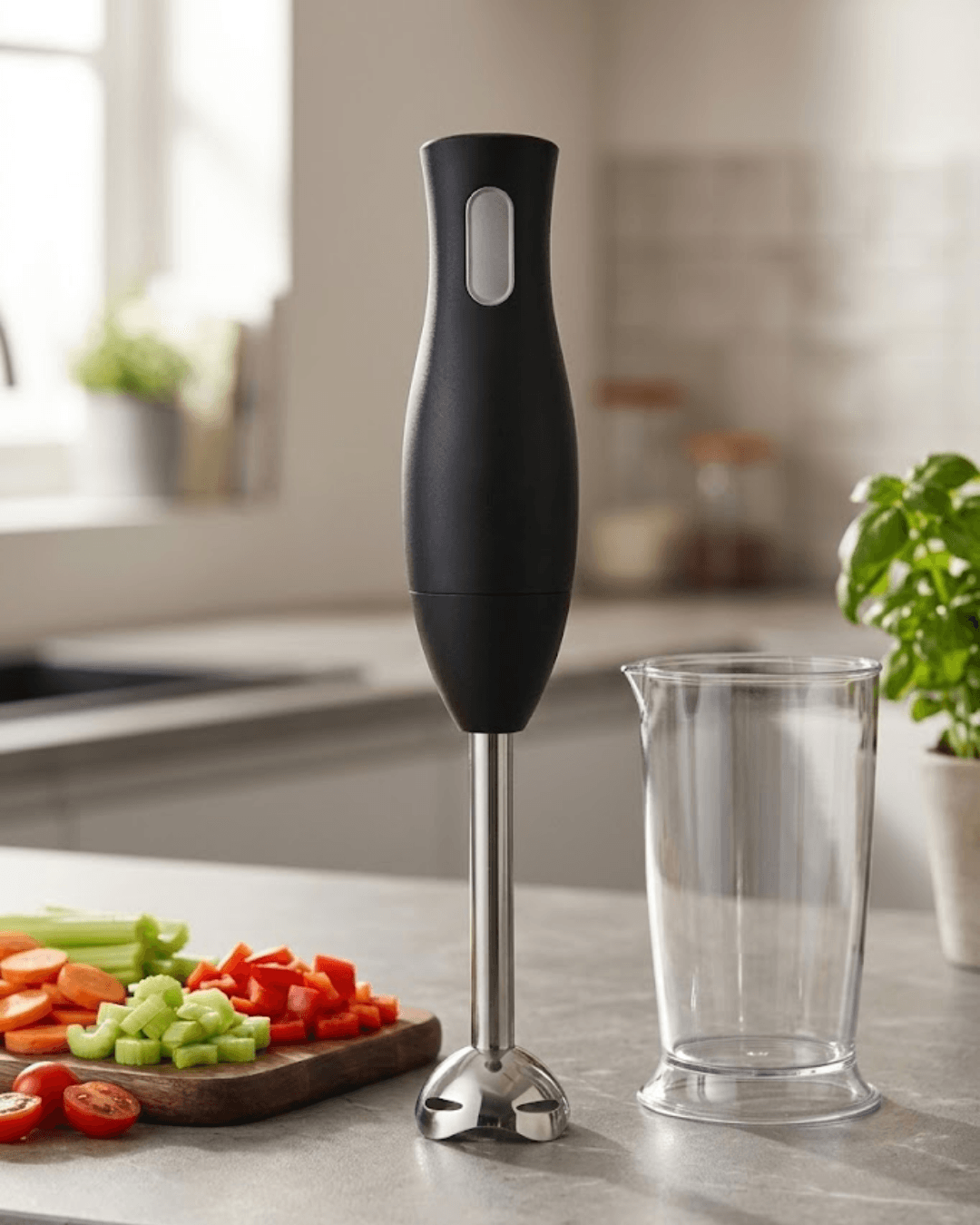 Paslanmaz Çelik El Blenderı Metal Ayaklı Ergonomik Tasarım Mutfak Blenderi