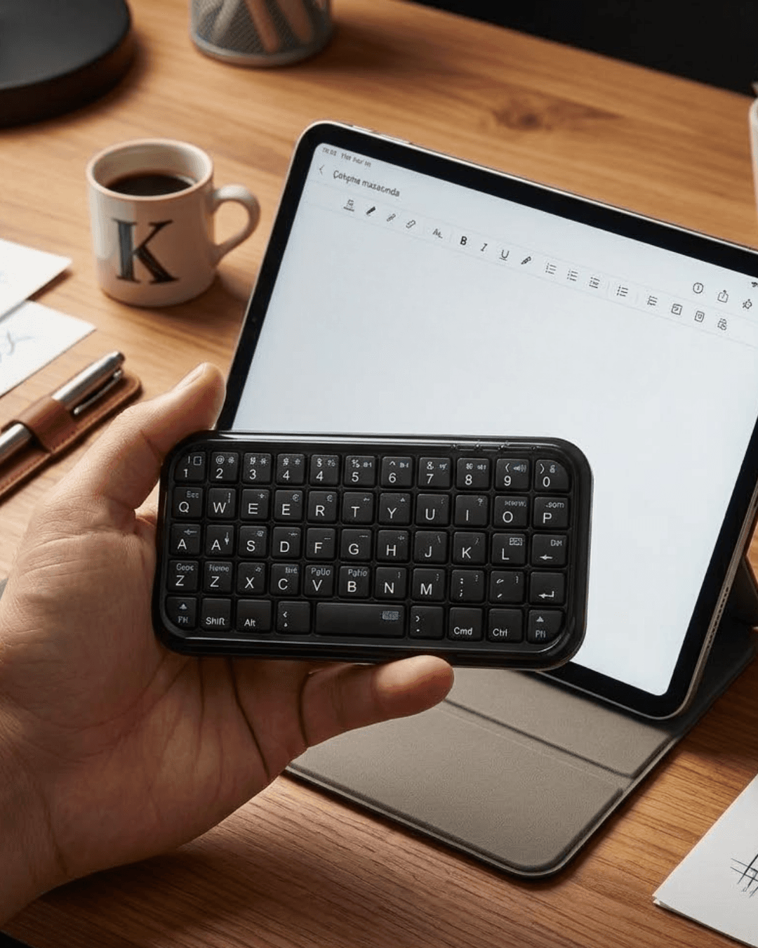 Mini Bluetooth Klavye Kablosuz Taşınabilir Cep Boyutu Klavye Telefon Tablet İçin