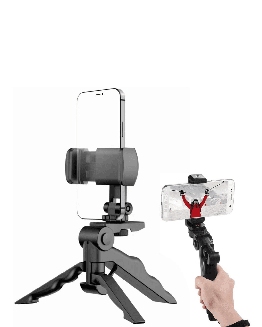 Masaüstü Telefon Tripodu Katlanabilir Telefon Tutucu Video Çekim Standı 6