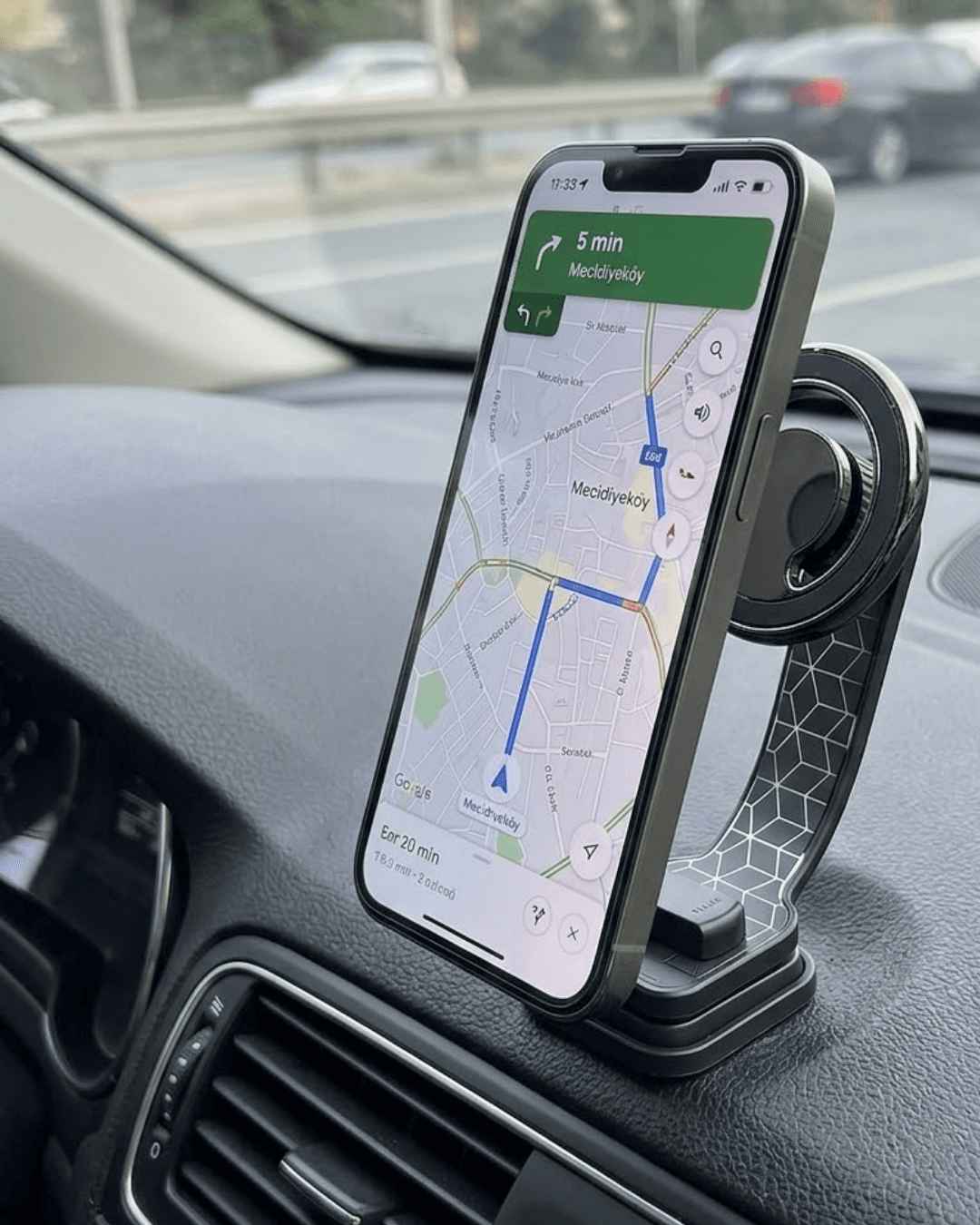 Araç İçi Manyetik Telefon Tutucu Katlanabilir Navigasyon Standı 360 Derece Döner