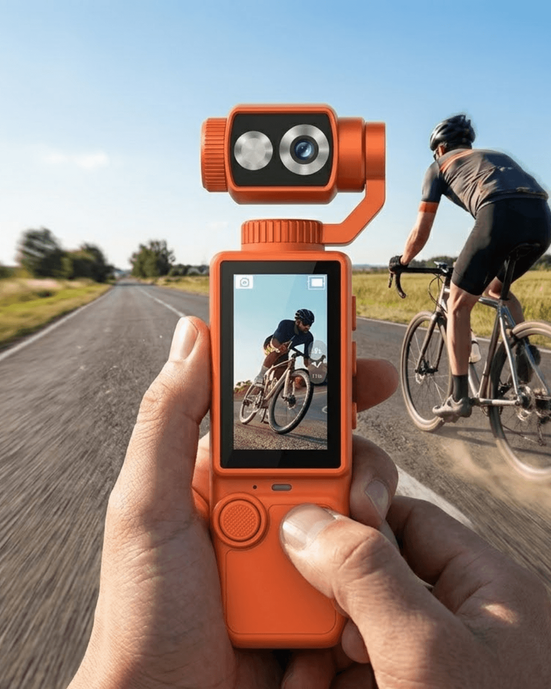 4K Gimbal Kamera 180 Derece Dönebilen Lens Stabil Video Çekim