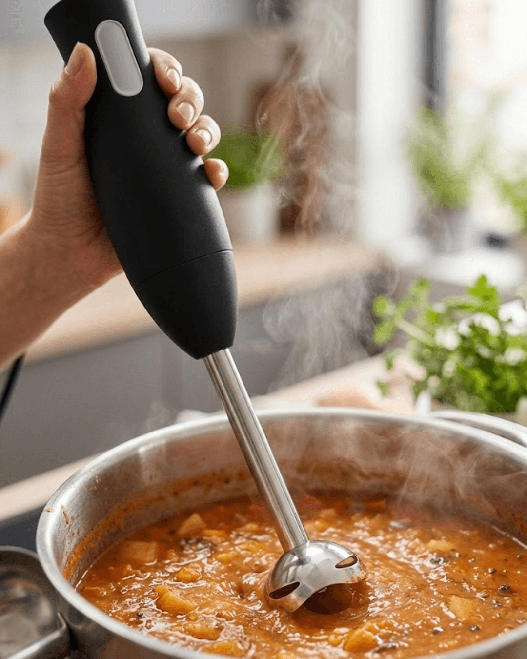 Metal Ayaklı El Blenderı Ergonomik Tasarım Güvenli Kullanım Paslanmaz Çelik