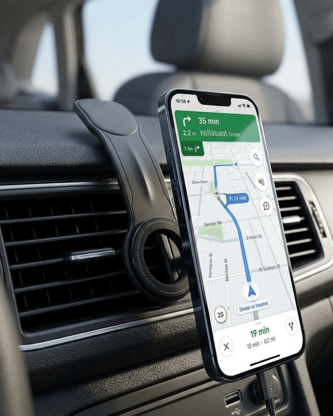 Güçlü Mıknatıslı Araç Telefon Tutucu 360° Döner Alüminyum Dashboard Standı