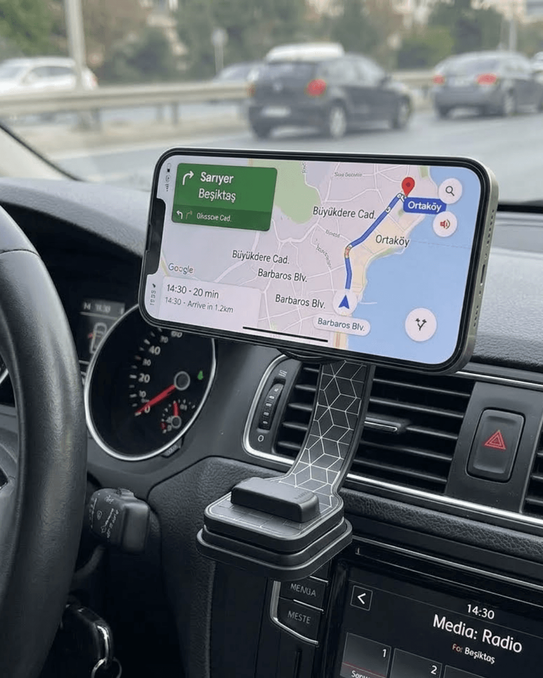 Dashboard Manyetik Telefon Tutucu Ayarlanabilir Telefon Standı 360 Derece Döner