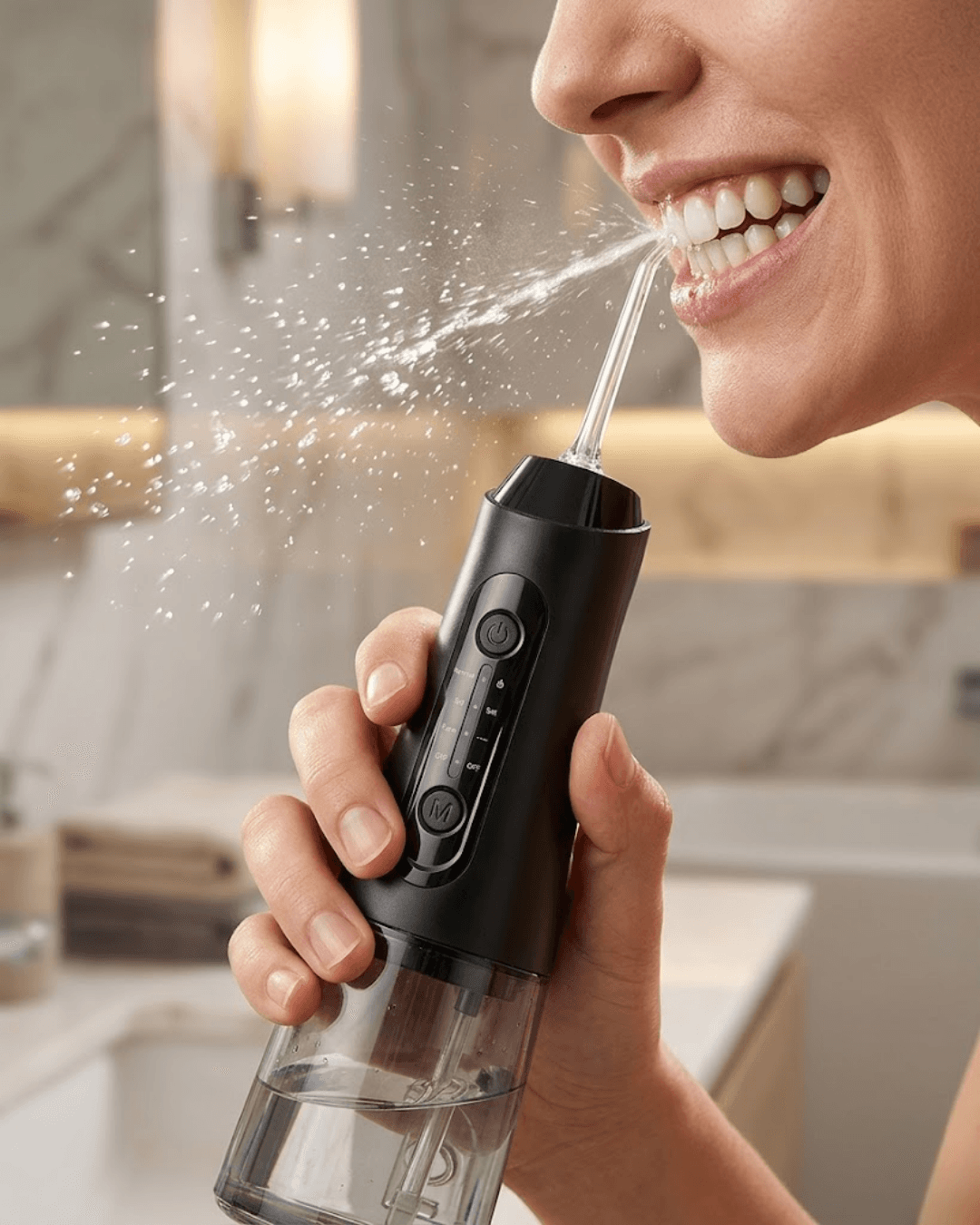 Kablosuz Ağız Duşu IPX7 Su Geçirmez 320 ml Hazneli Derin Temizlik 5 Başlık