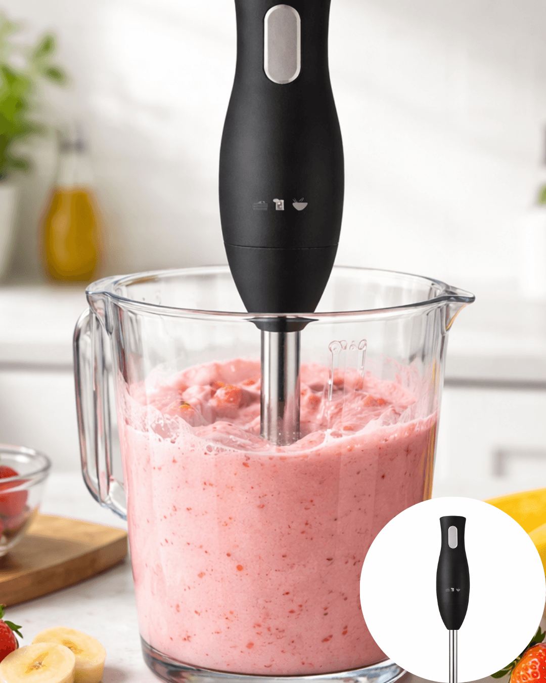 Mutfak El Blenderı Paslanmaz Çelik Uçlu Ergonomik Tasarım Güvenli Kullanım