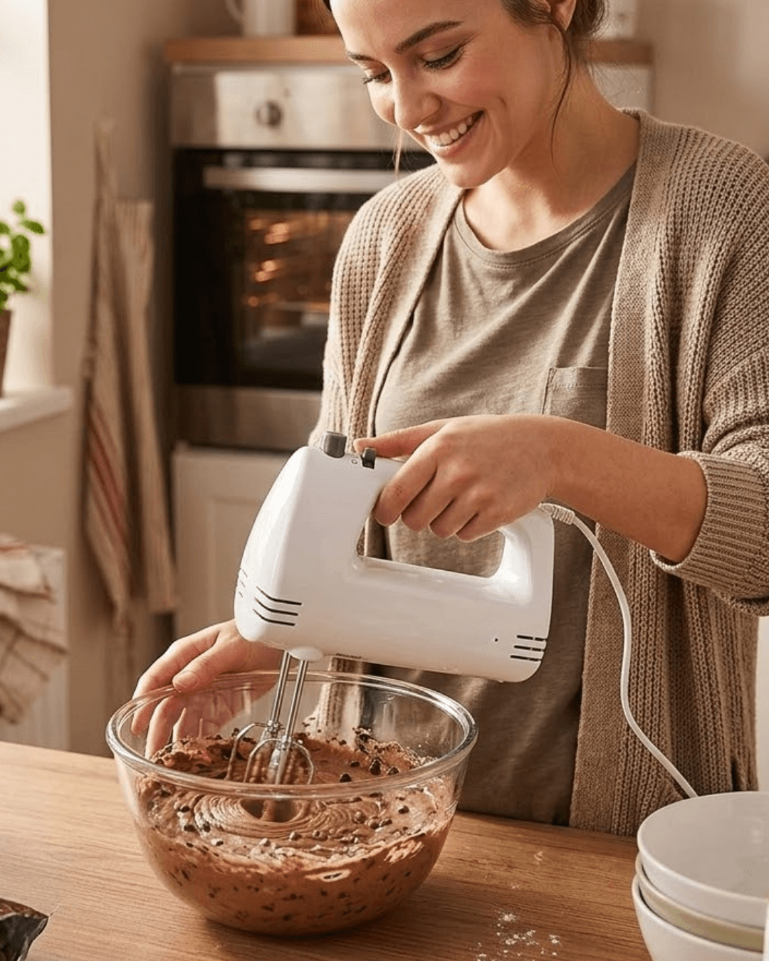 Paslanmaz Çelik Çırpıcılı El Mikseri 250W 5 Kademeli Mutfak Mikseri