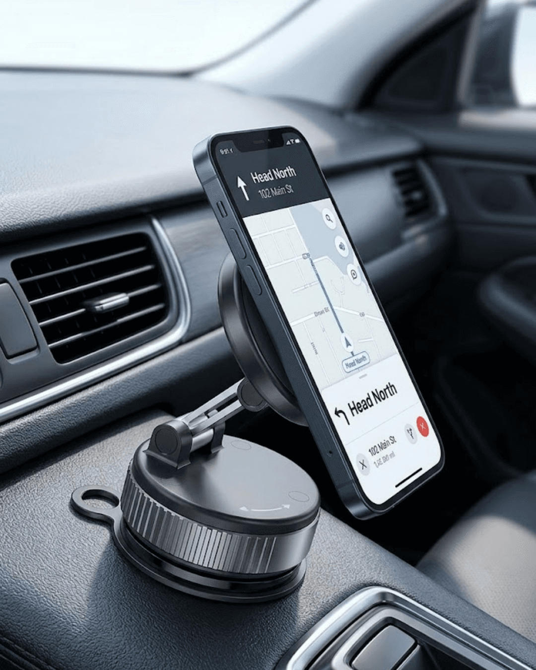Araç İçi Manyetik Navigasyon Telefon Tutucu Güçlü Mıknatıslı Stand 360 Derece Döner