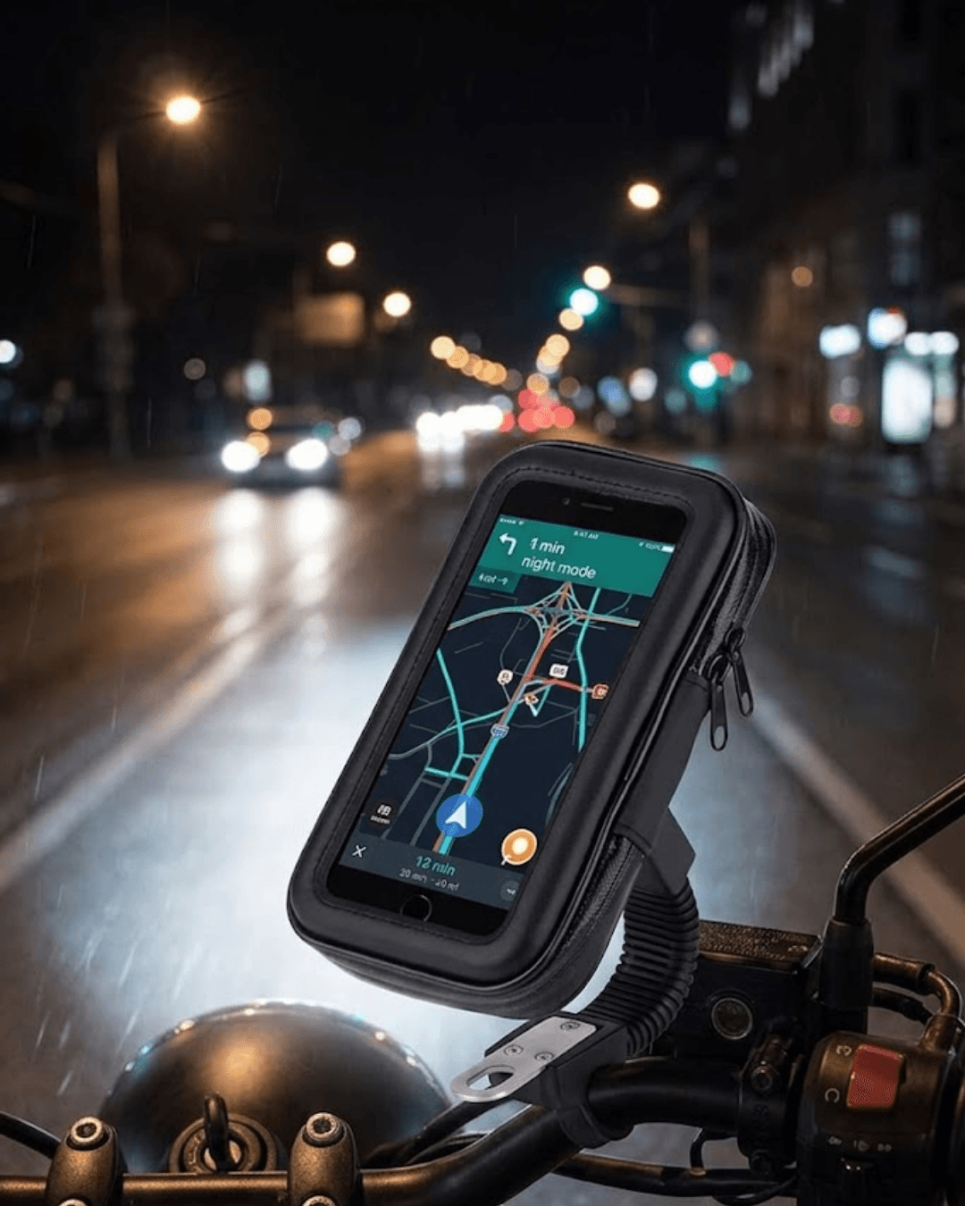 Su Geçirmez Motosiklet Telefon Tutucu | 360 Derece Döner Gidon Standı