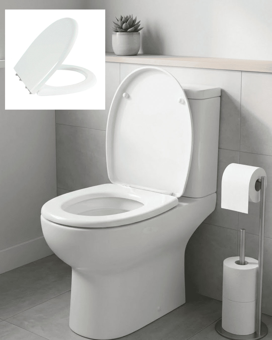 Standart Klozet Kapağı Kolay Montaj Dayanıklı Plastik Universal Uyumlu Tasarım