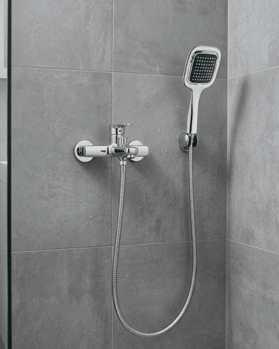 Siyah Duş Seti El Duşu Başlığı Spiral Hortum Dayanıklı Banyo Duş Aksesuarı