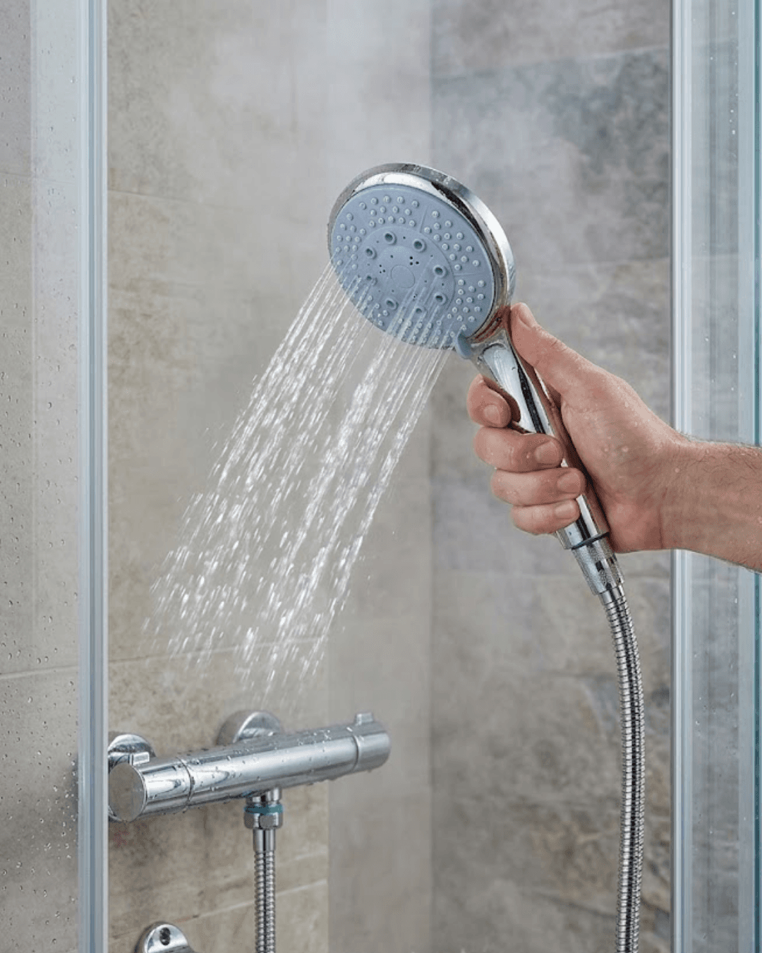 4 Kademeli Spiral Hortumlu El Duşu Seti Duvar Askılı Banyo Duş Başlığı