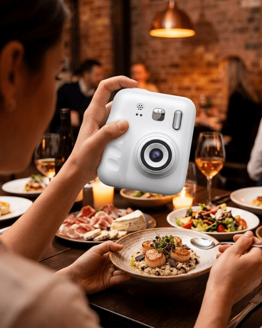 Mini Çocuk Fotoğraf Makinesi Anında Baskılı Video Çekim 4 Kağıt Rulo Hediyeli