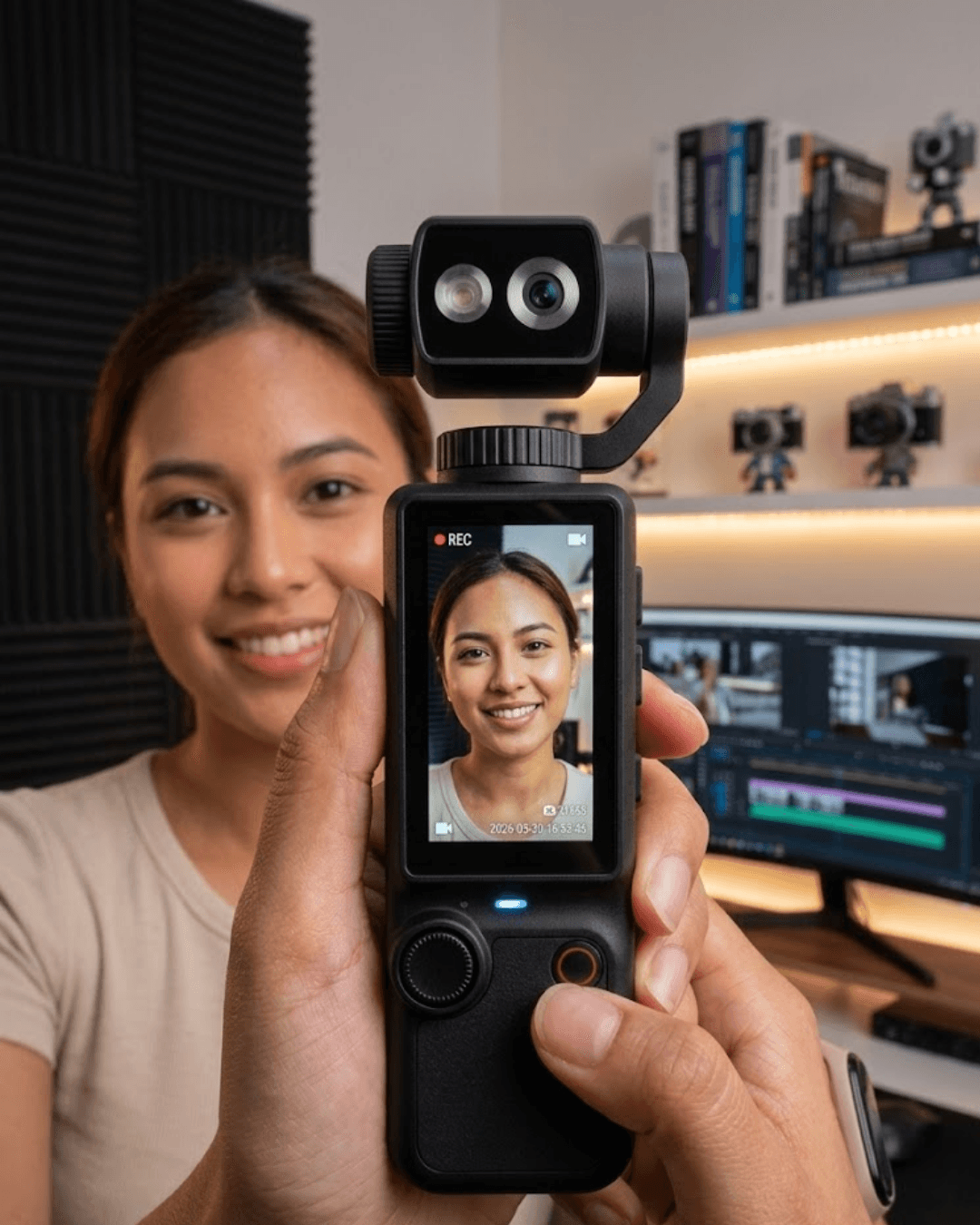 Kompakt 4K Vlog Kamera 2.0 IPS Ekran Otomatik Odaklama ve Stereo Ses Kayıtlı