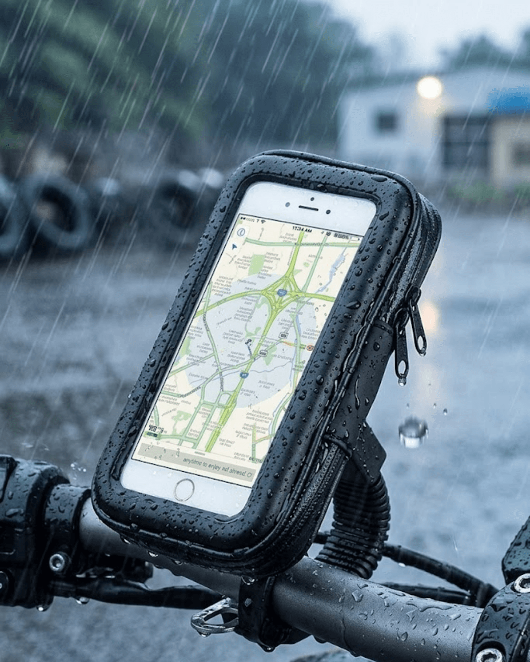 Su Geçirmez Bisiklet ve Motosiklet Telefon Tutucu T52 360 Derece Dönebilen