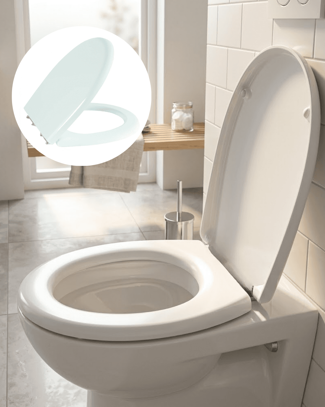 Universal Uyumlu Klozet Kapağı - Dayanıklı Plastik Kolay Montaj Banyo Kapağı