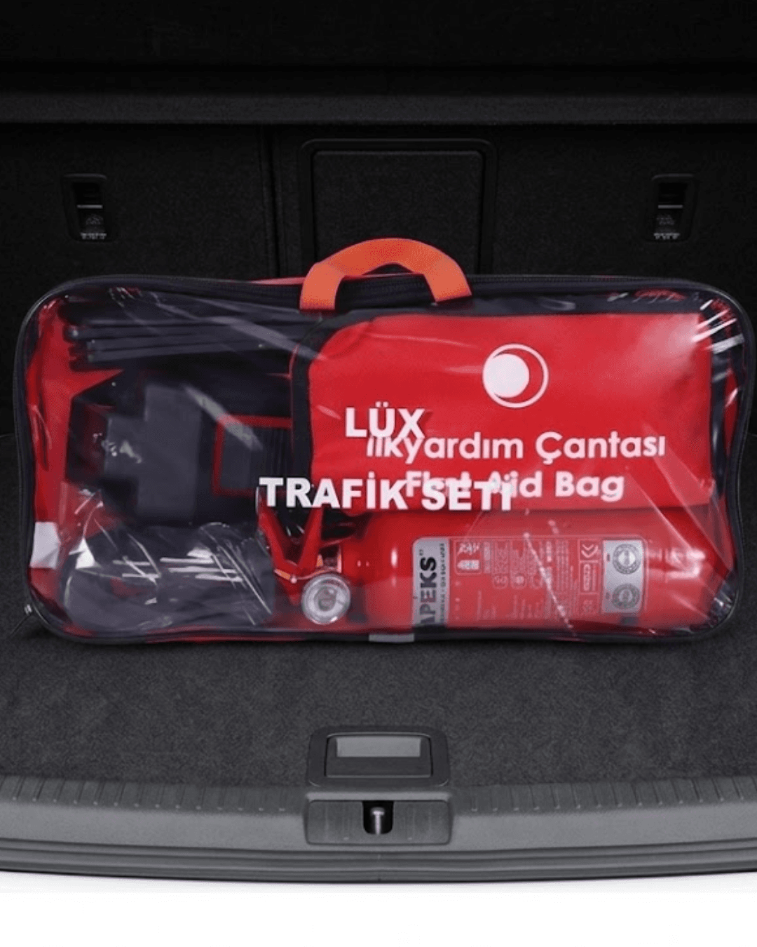 Lüx Trafik Kiti Yangın Söndürme Tüpü ve Reflektörlü Araç Acil Durum Seti