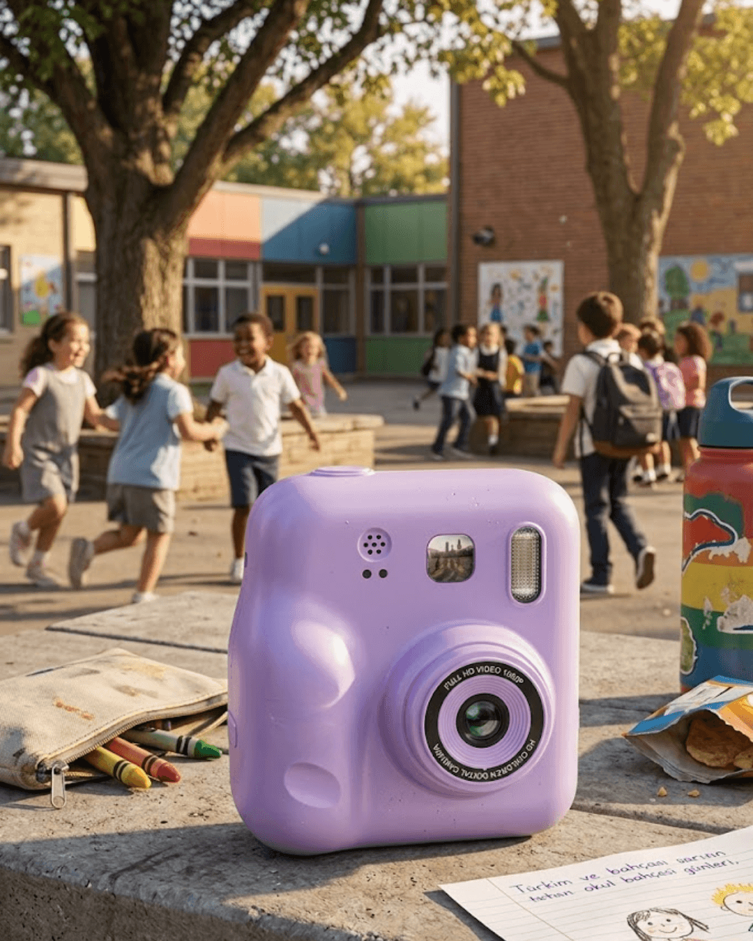 Y300H Printer Kamera Mor Çocuklar İçin Anında Baskılı Fotoğraf Makinesi