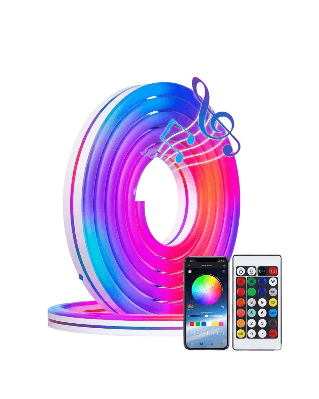 3M RGB Akıllı Neon LED Şerit Işık Telefon ve Kumanda Kontrollü TV Arka Aydınlatma 3