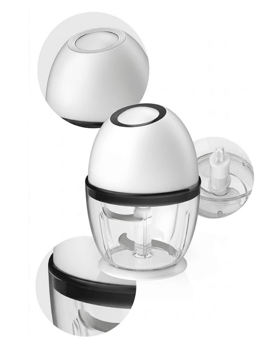 SHB7503 Şarjlı Doğrayıcı Mini Elektrikli Doğrayıcı Kablosuz 450 ml 4