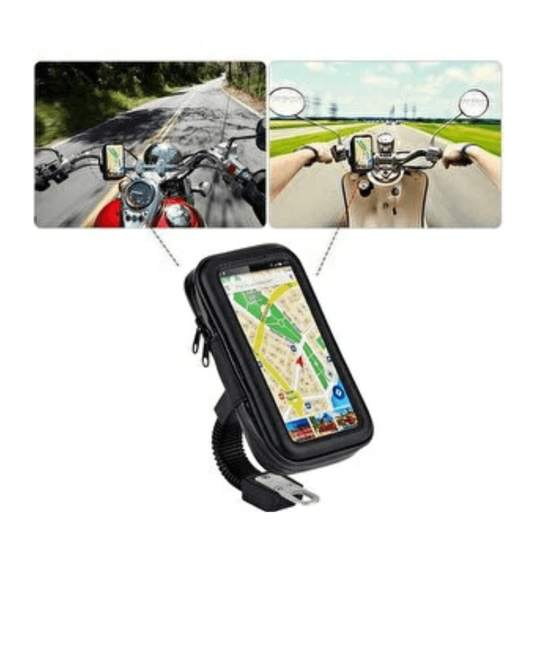 Su Geçirmez Bisiklet ve Motosiklet Telefon Tutucu T52 360 Derece Dönebilen 4