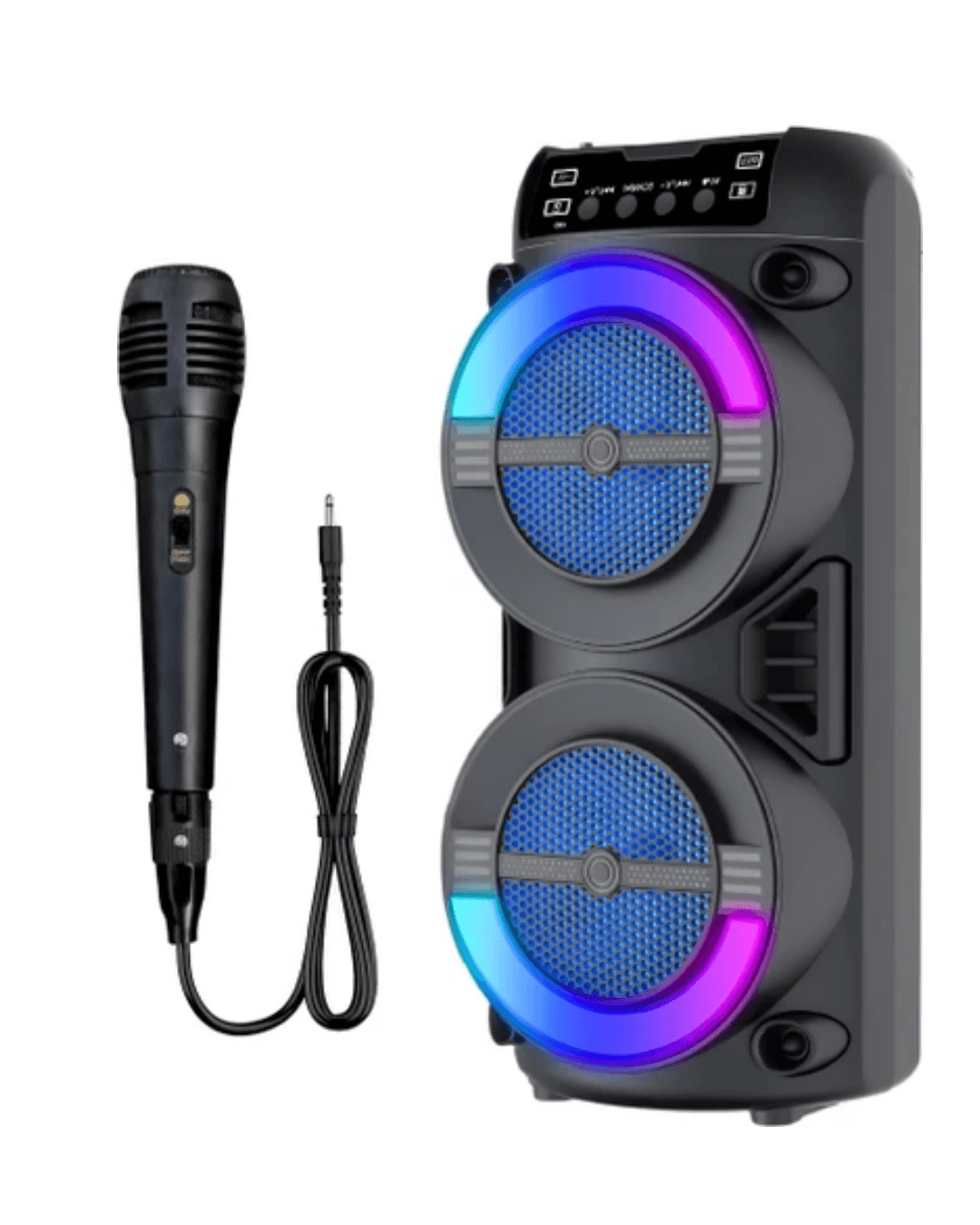 LED Işıklı Kablosuz Bluetooth Hoparlör USB TF Kart Destekli Taşınabilir Ses Sistemi 4