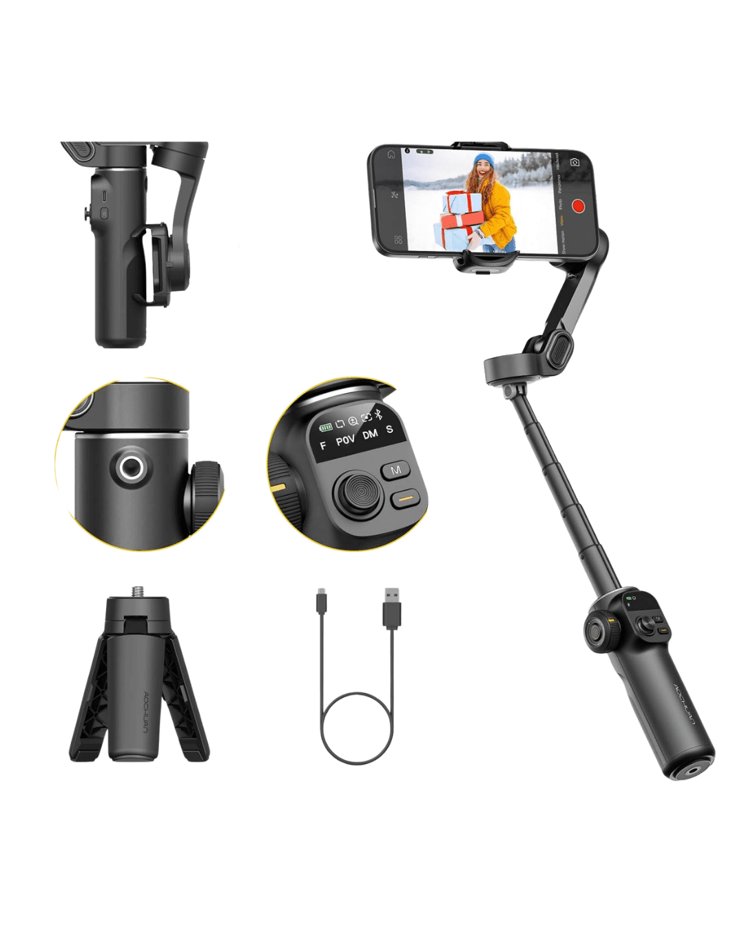 3 Axis Telefon Gimbal Stabilizer Video Çekim Sabitleyici Akıllı Tutucu 5