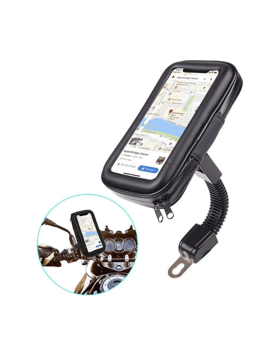 Su Geçirmez Bisiklet ve Motosiklet Telefon Tutucu T52 360 Derece Dönebilen 5
