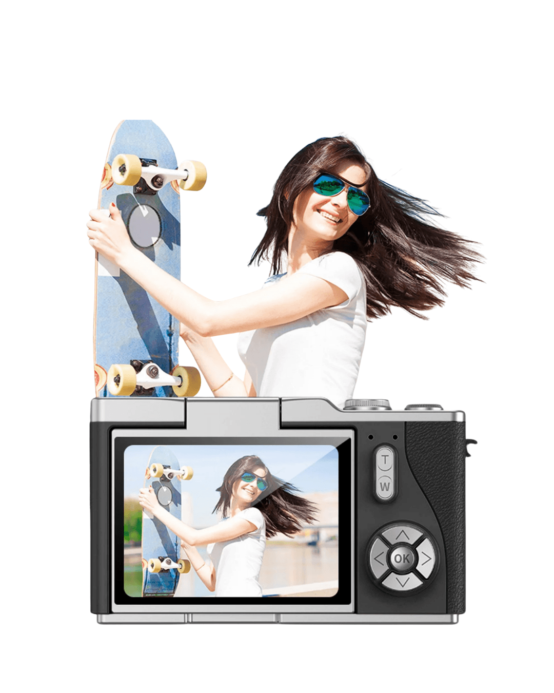 LK007 4K Dijital Fotoğraf Makinesi 48 MP 8X Zoom 180 Derece Döner Ekran 5