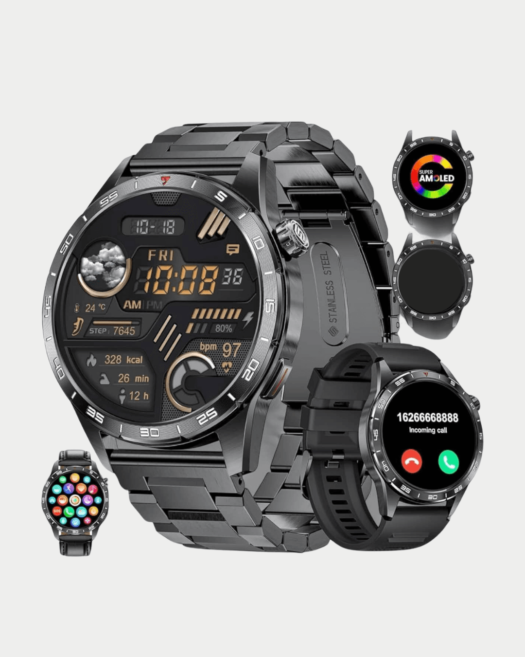 GT3 Max Akıllı Saat Uyku Takibi Nabız Sensörü Adımsayar Bildirim ve Arama 6