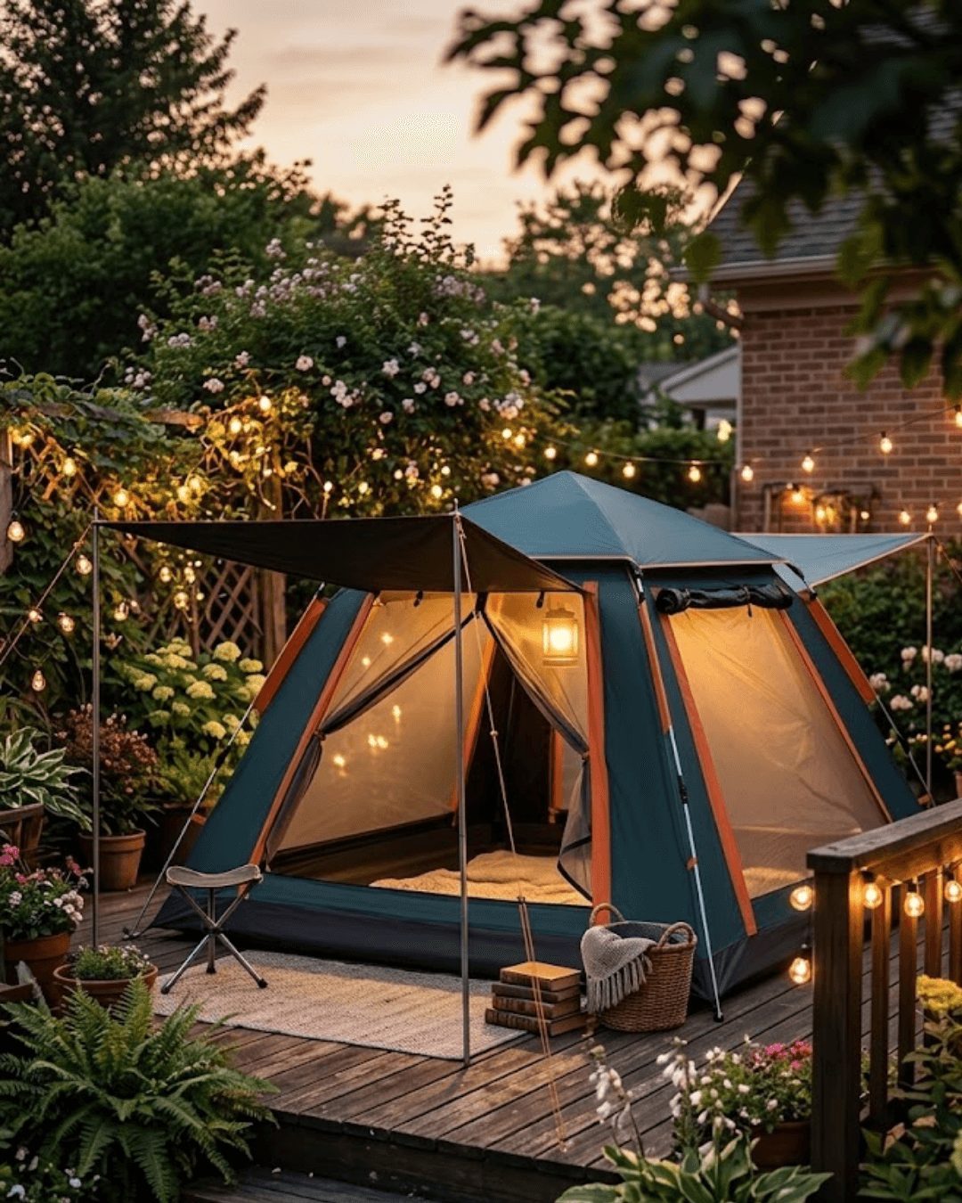 Geniş Aile Kamp Çadırı 240x210 cm Güneşlikli Otomatik Kurulum Outdoor