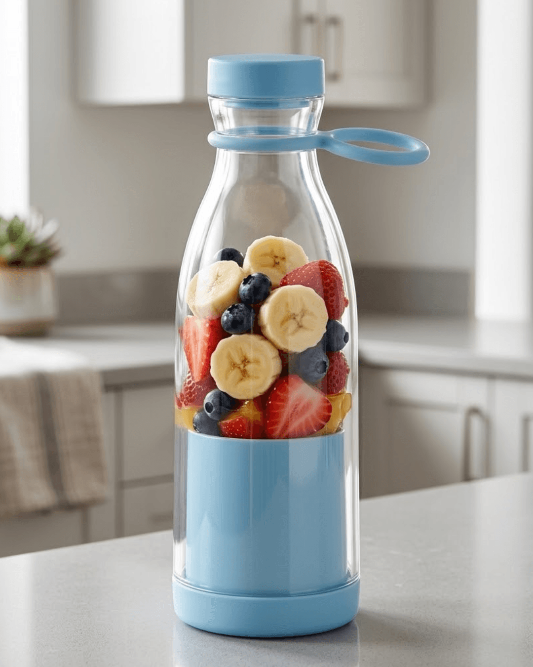 Şarjlı Taşınabilir Blender 380 ml USB Kablosuz Smoothie ve Meyve Karıştırıcı