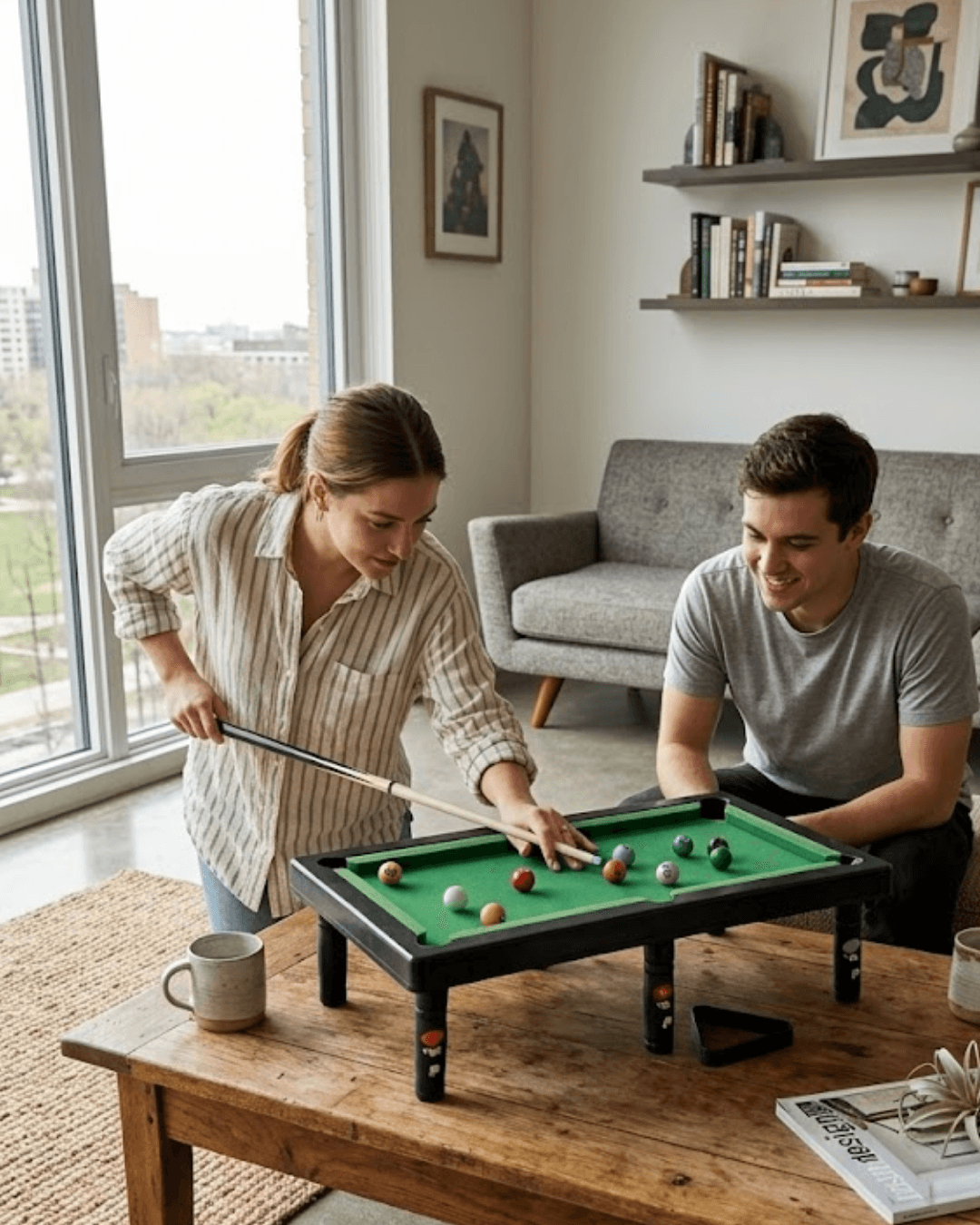 Mini Bilardo Masası Oyuncak Seti - Çocuklar İçin Eğlenceli Masa Oyunu 5+ Yaş