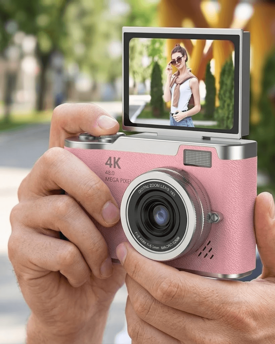48 MP Dijital Kamera Flip Ekran 18x Zoom Vlog Selfie Kamera
